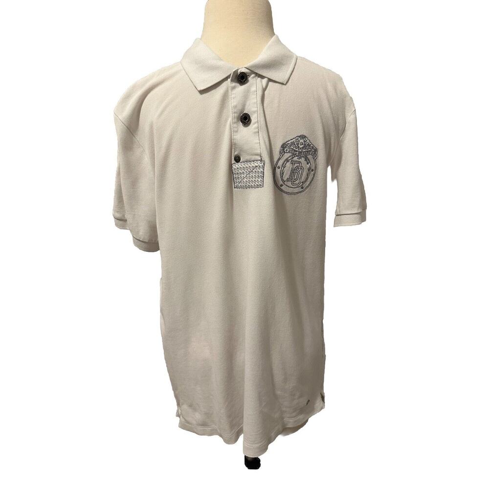Hugo Boss Polo Shirt Mens L Orange Label White Short Sleeve Embroidered Polo